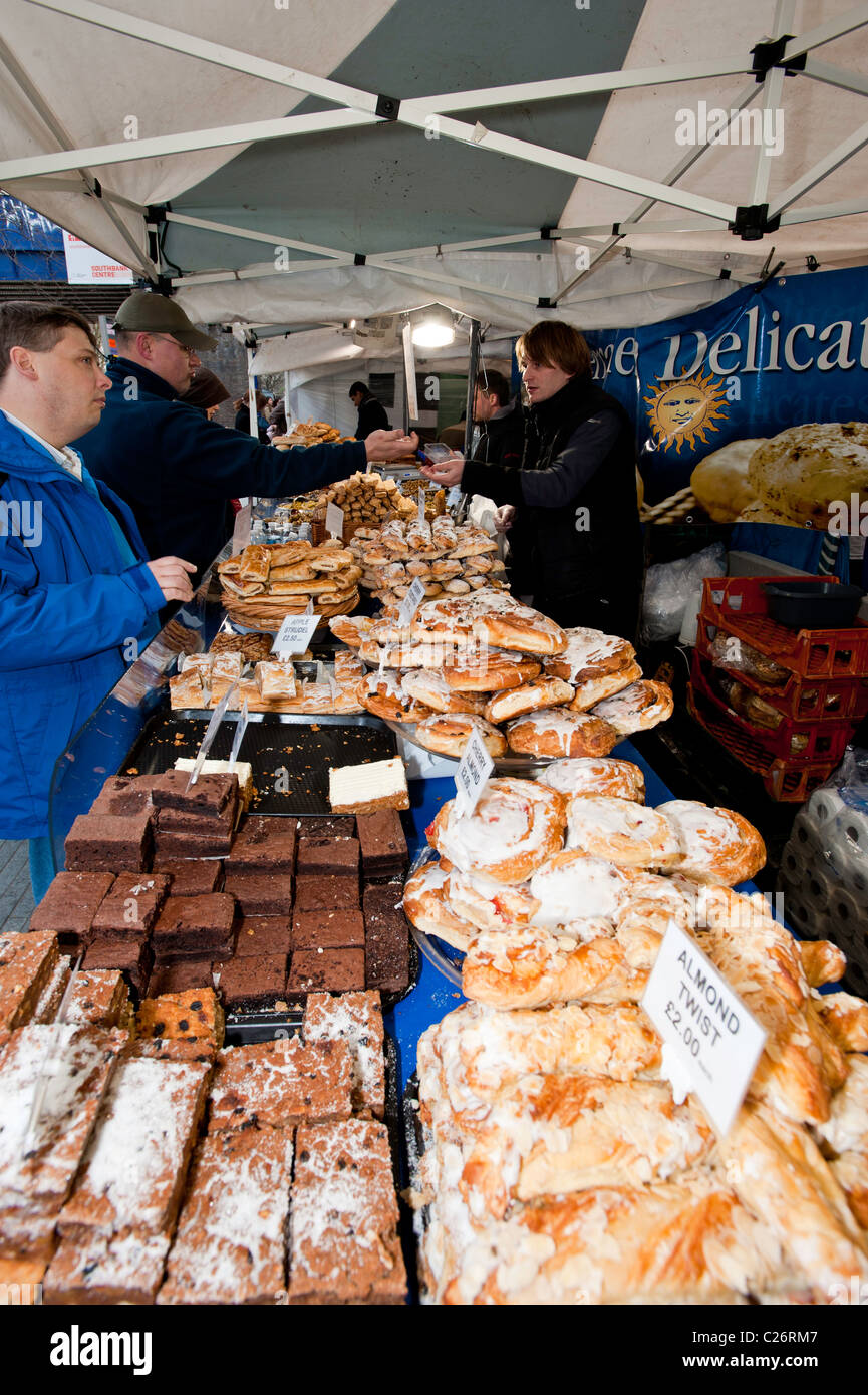 Lebensmittel-Markt, Southbank, London, Vereinigtes Königreich Stockfoto