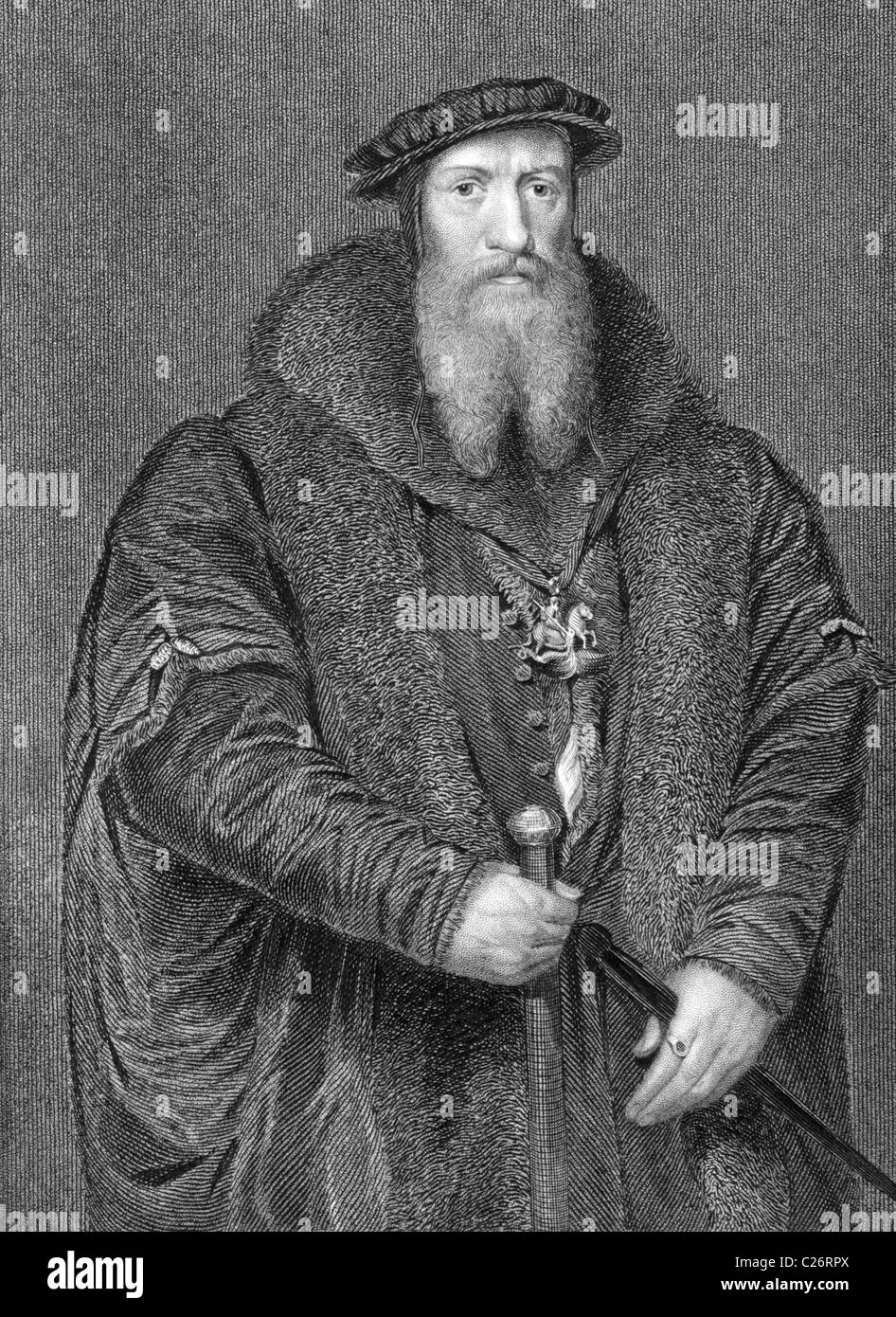 William Paget, 1. Baron Paget der Beaudesert (1506-1563) auf Gravur aus dem Jahre 1838. Englischer Staatsmann und Buchhalter. Stockfoto