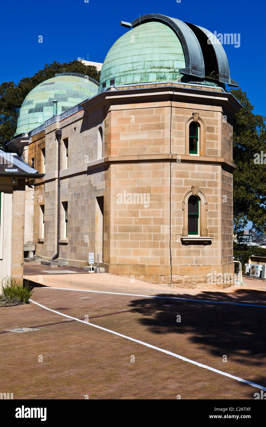 Die Kuppeln der Sydney Observatory Stockfoto