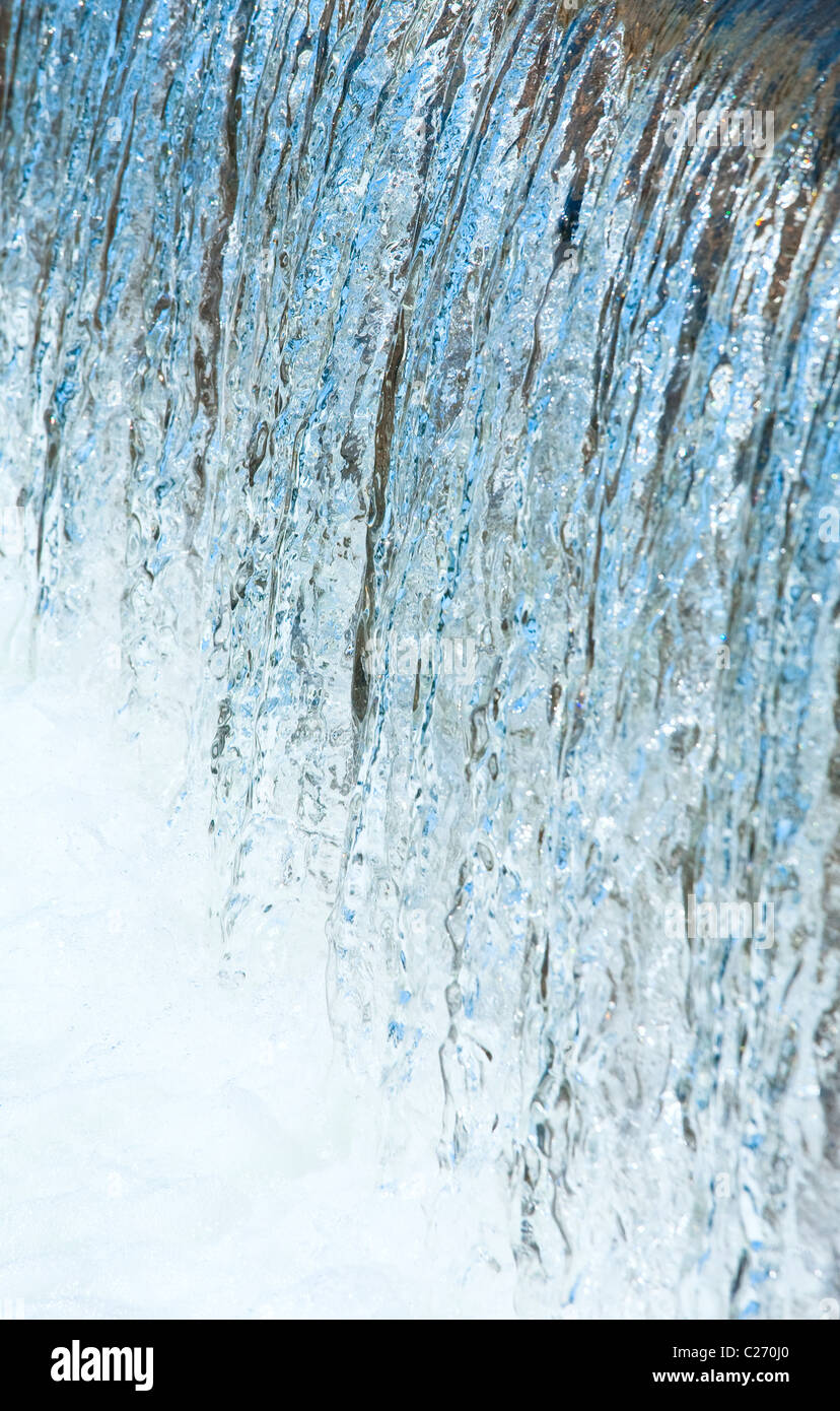 Wasserfall-Makro (Hintergrund) Stockfoto