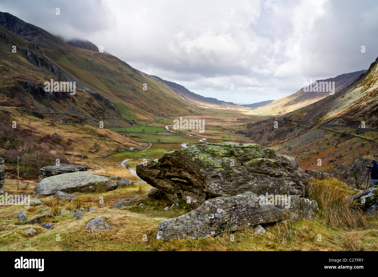 Das Ogwen-Tal Stockfoto