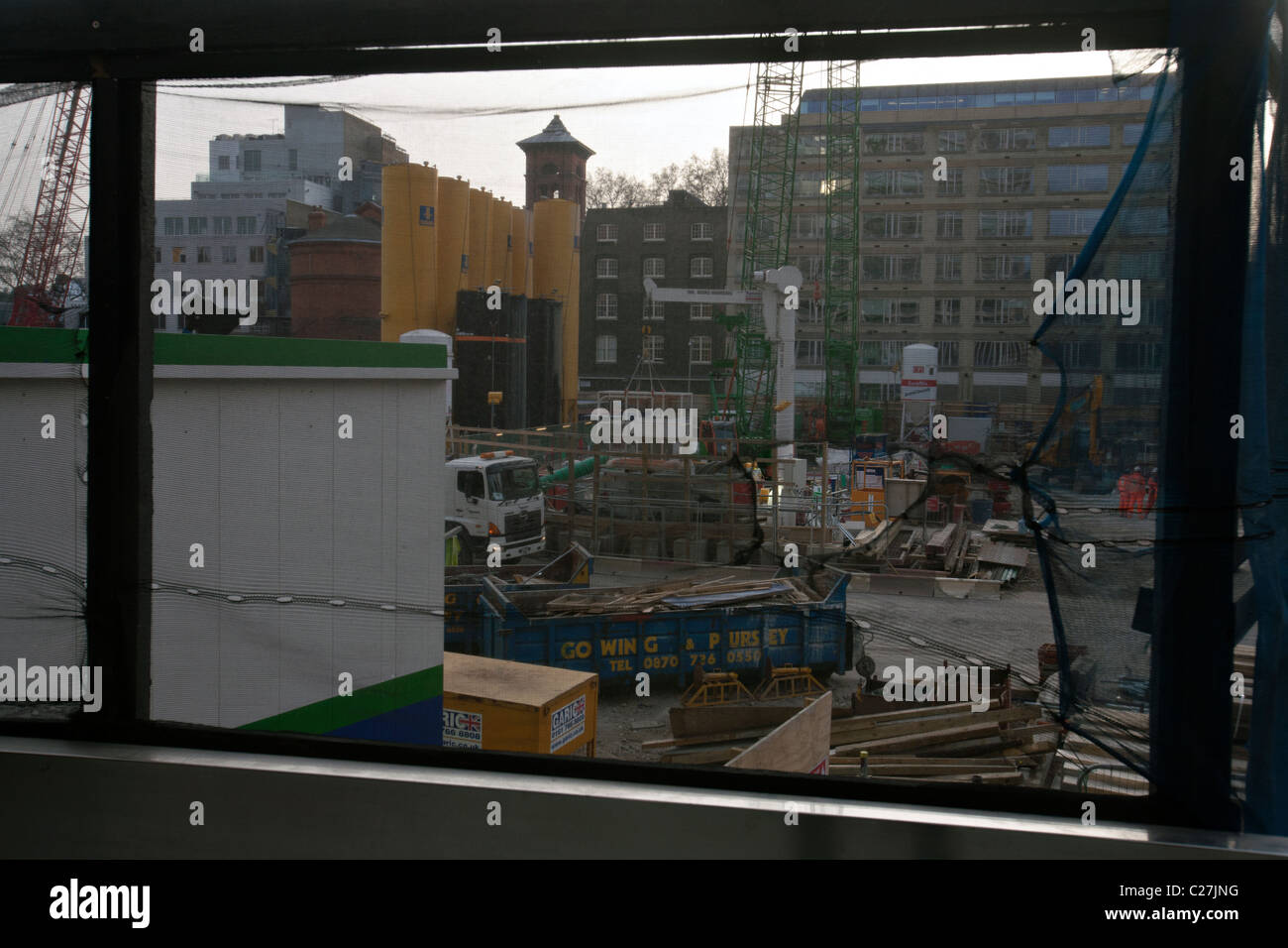 Crossrail Station Bau im Zentrum von london Stockfoto