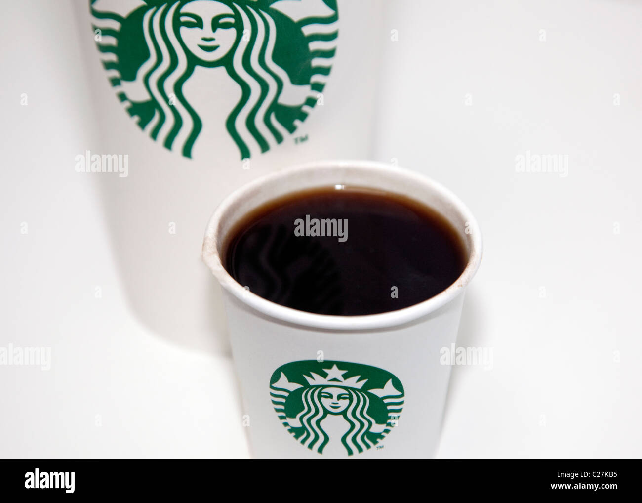 Neues Starbucks Coffee Logo hat keinen Namen Stockfoto
