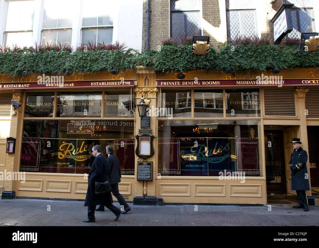 Regeln-Restaurant in Covent Garden in London Stockfoto