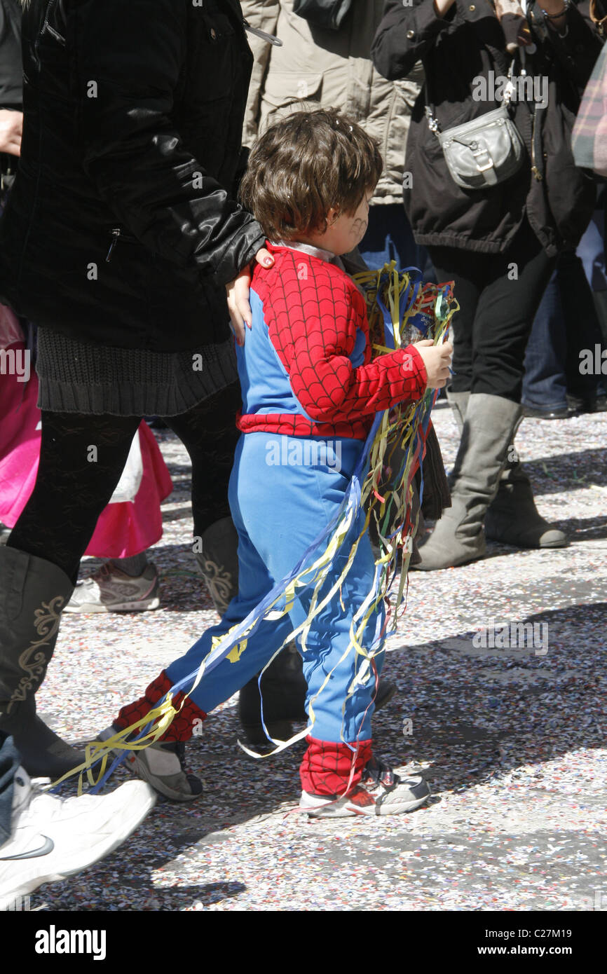 Karneval Prozession in via Nazionale Straße in Rom Italien Stockfoto