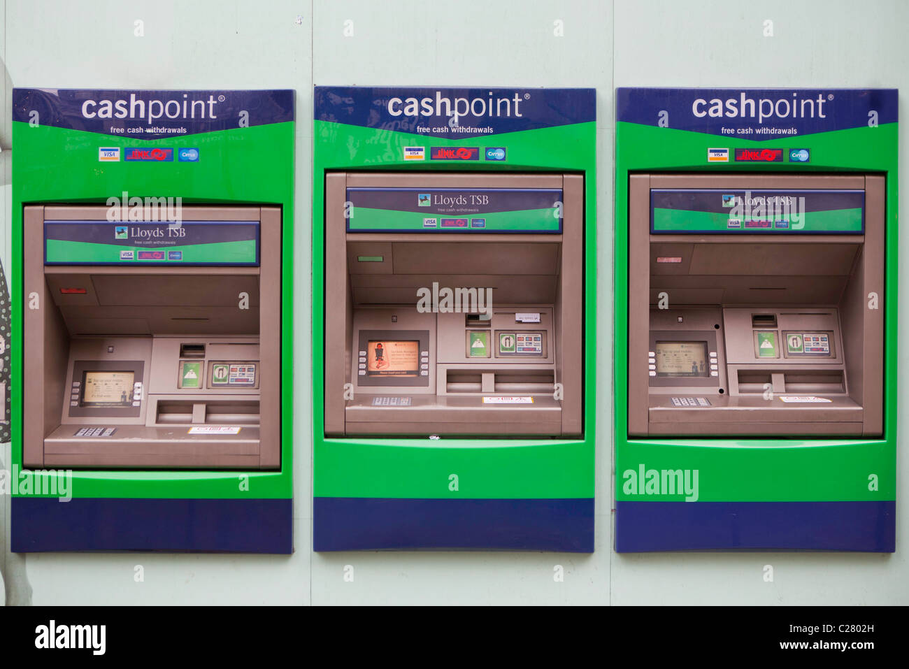Lloyds TSB Punkt ATM Geldautomaten. Stockfoto