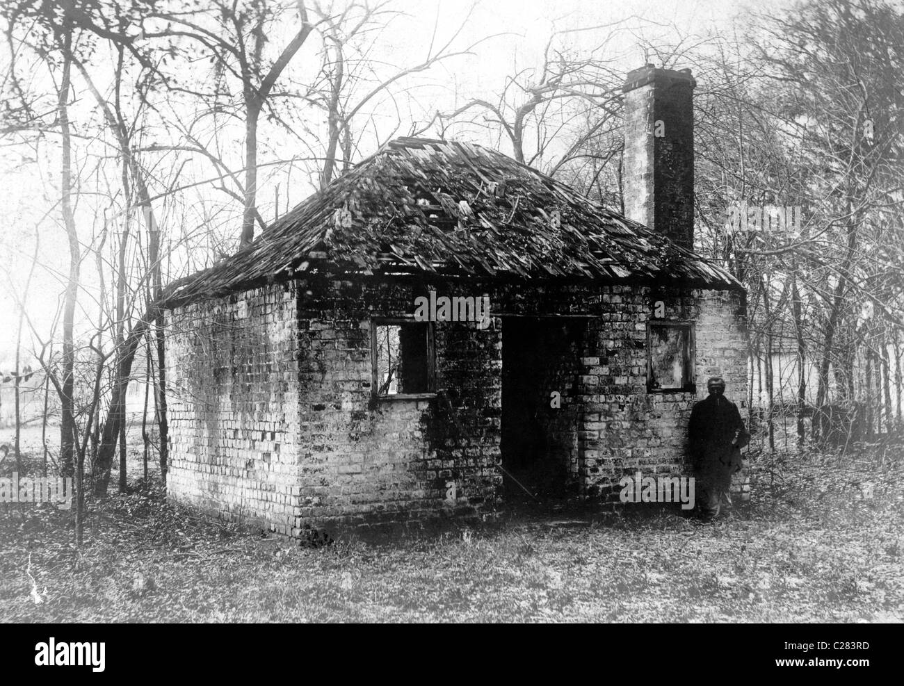 Relikte der Sklaverei Tage. Slave-Viertel an der Eremitage-Plantage außerhalb von Savannah, Georgia. Amerika Stockfoto