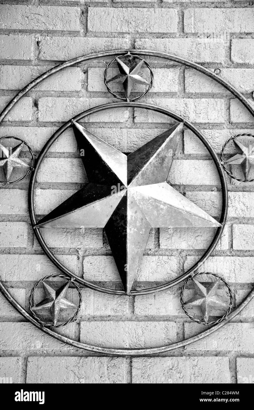 Texas Lone star Wanddekoration Stockfoto