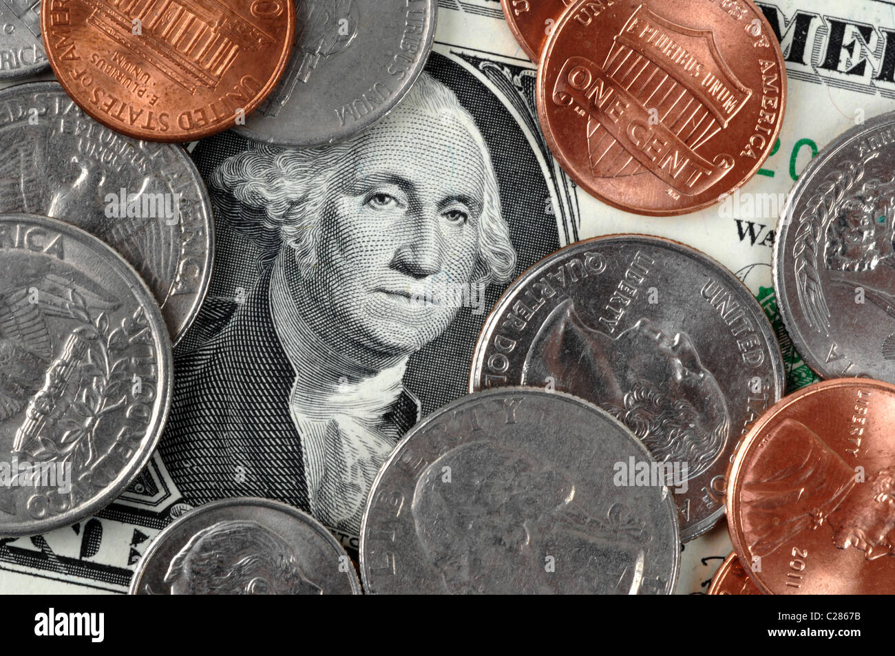 Amerikanischen Banknoten, Geld, Dollar, Dollar Stockfoto