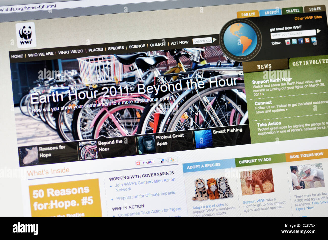 WWF-website Stockfoto