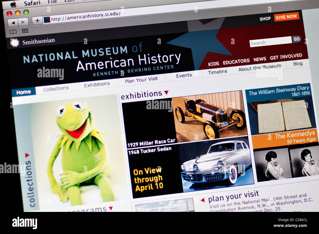 Homepage des Smithsonian Museums - American History Stockfoto