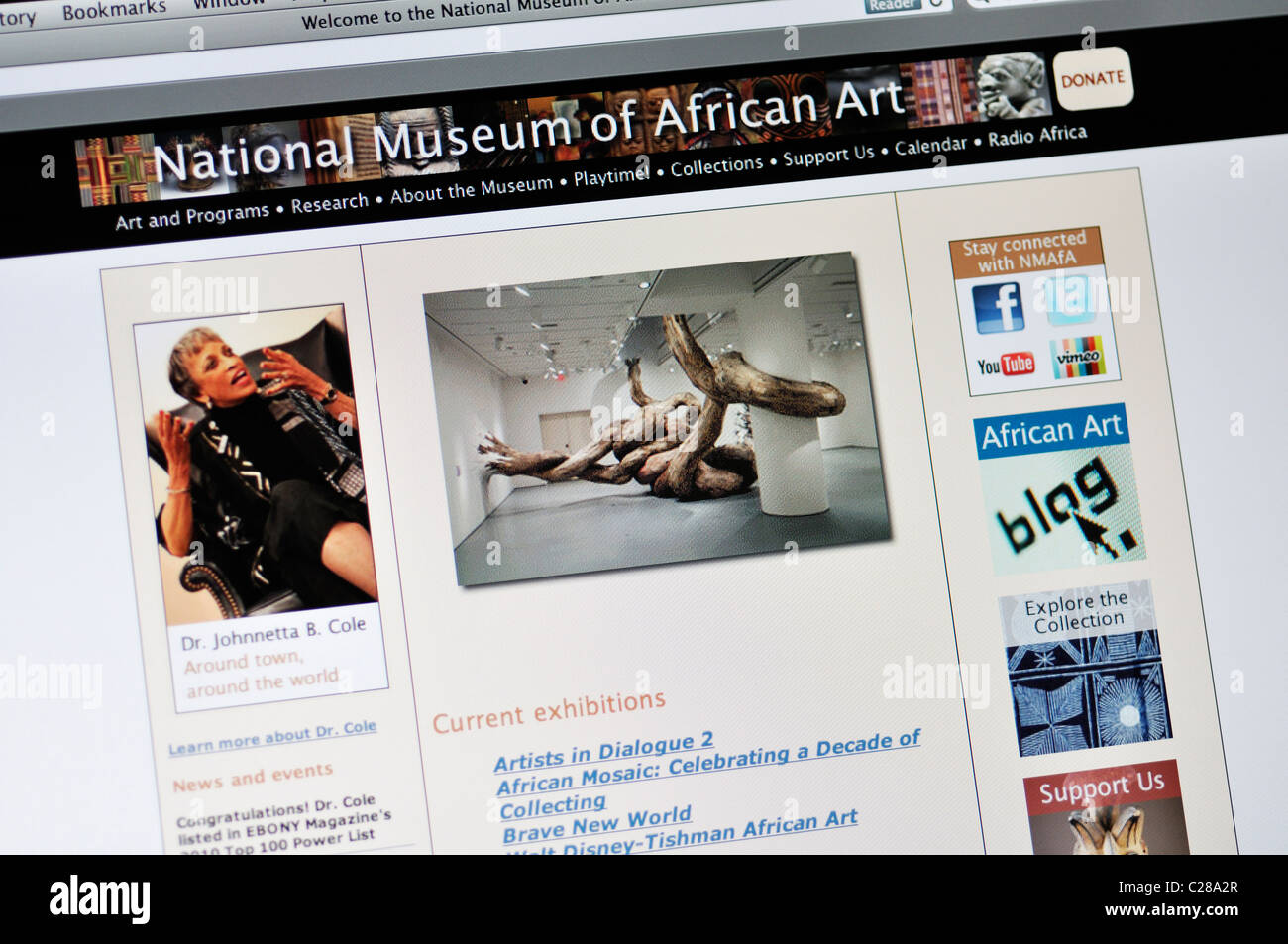 Homepage des Smithsonian Museums - afrikanische Kunst Stockfoto
