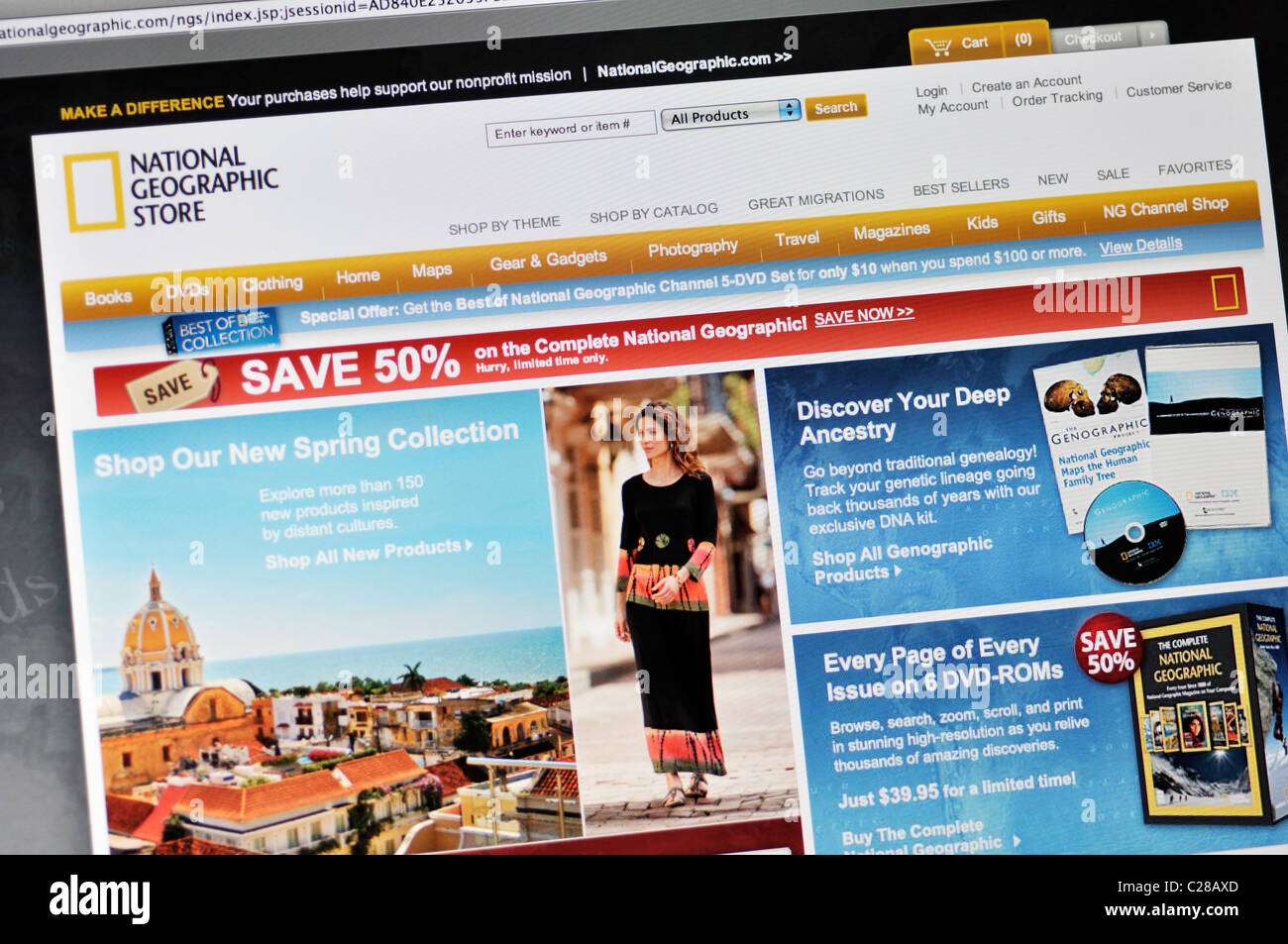 National Geographic Magazin website Stockfoto