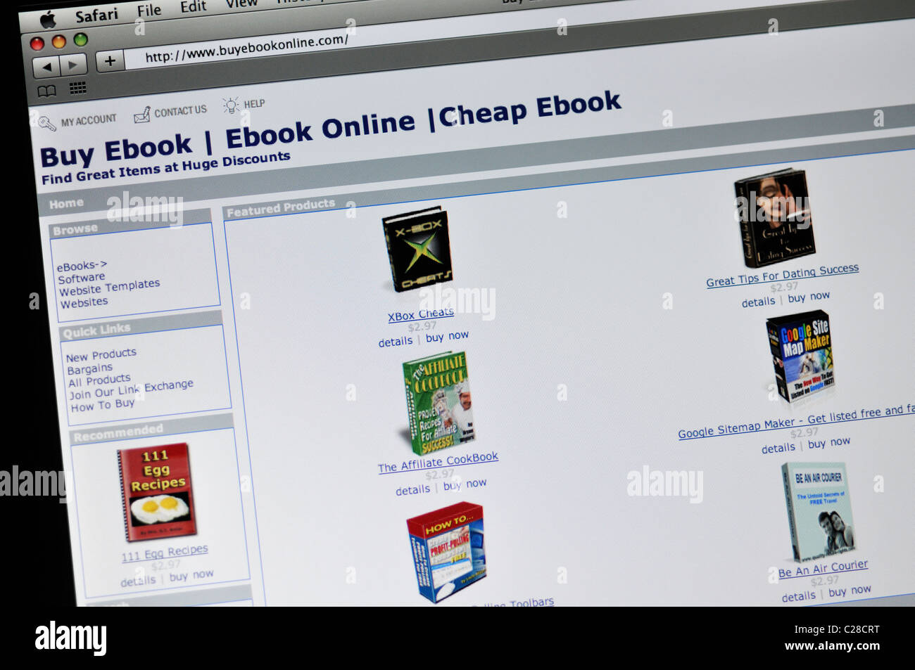 Kaufen Sie Ebook website Stockfoto