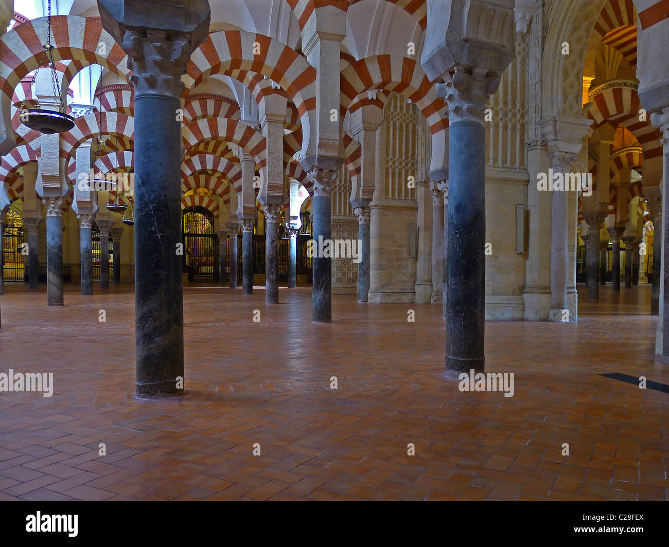 Bögen in Cordoba Kathedrale, Spanien Stockfoto