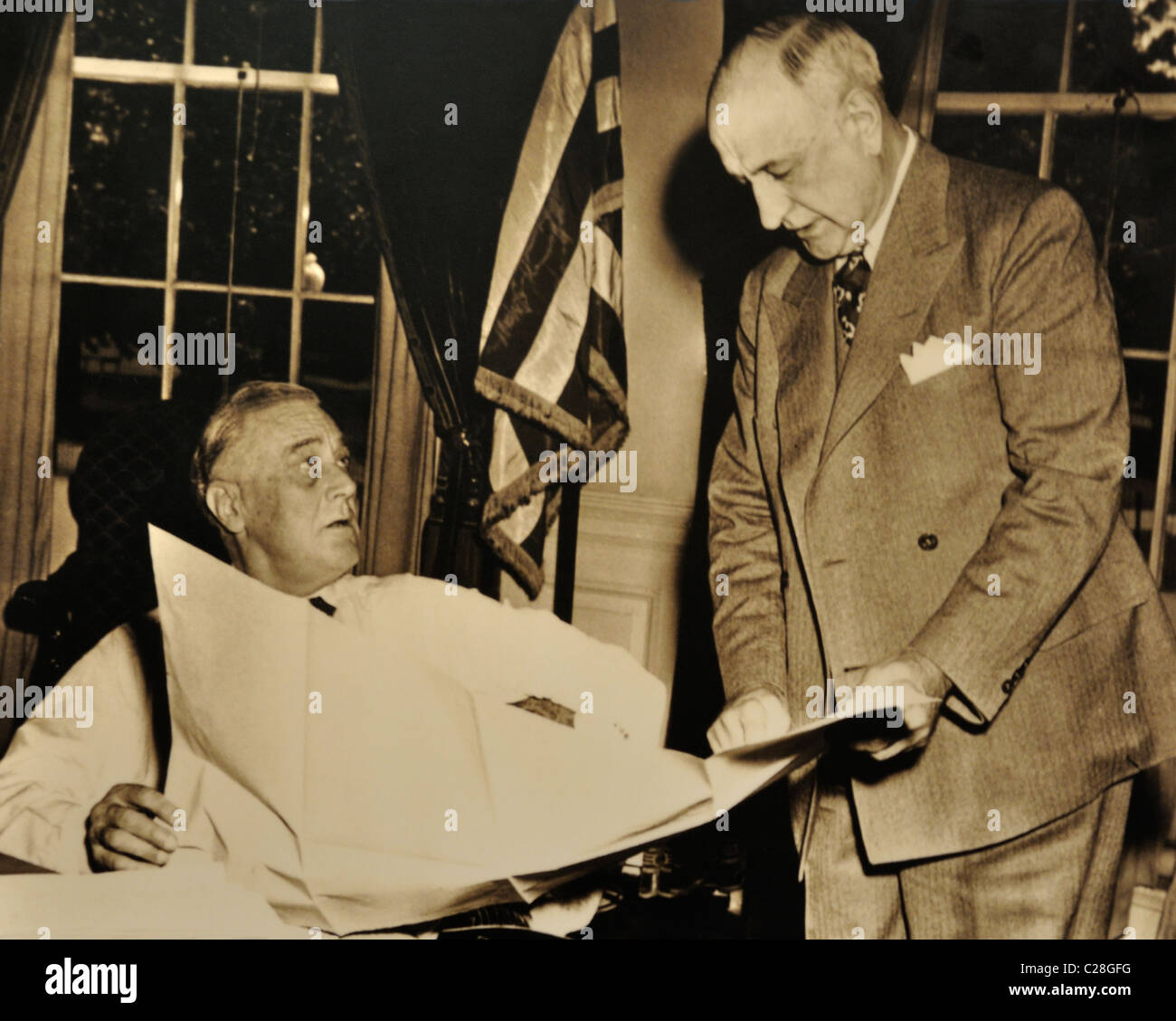 US-Präsident Franklin Roosevelt, 1935 Stockfoto