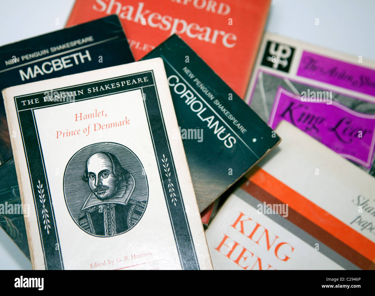 Mengen an Stücken von William Shakespeare Stockfoto