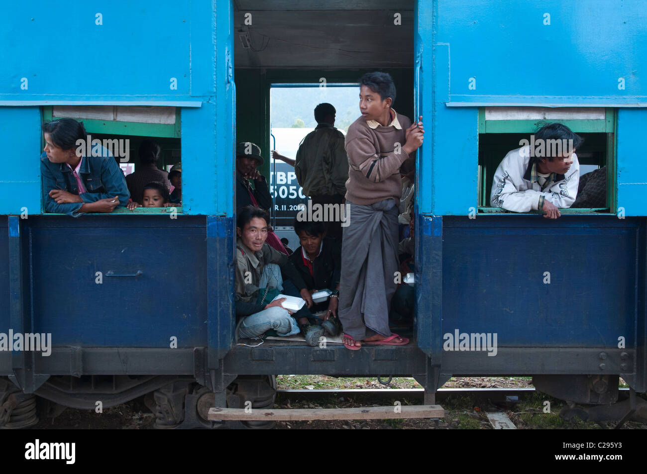 Mindayik Bahnhof. Thazi, Shwenyaung-Bahn-Linie. Myanmar Stockfoto