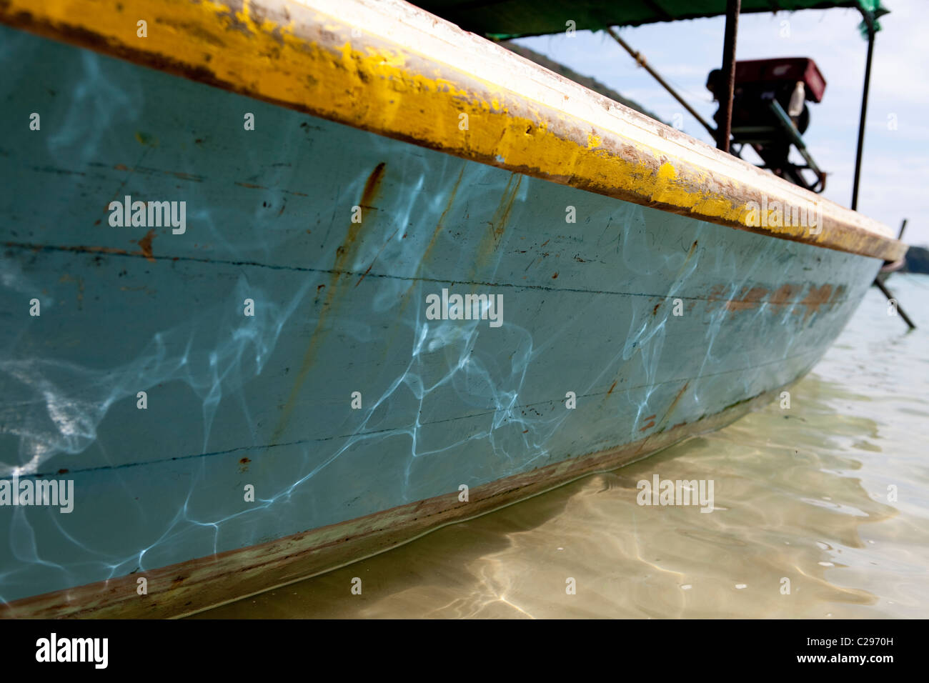 Moken Meer Zigeuner Boot, Mu Ko Surin, Khuraburi, Phangnga, Thailand Stockfoto