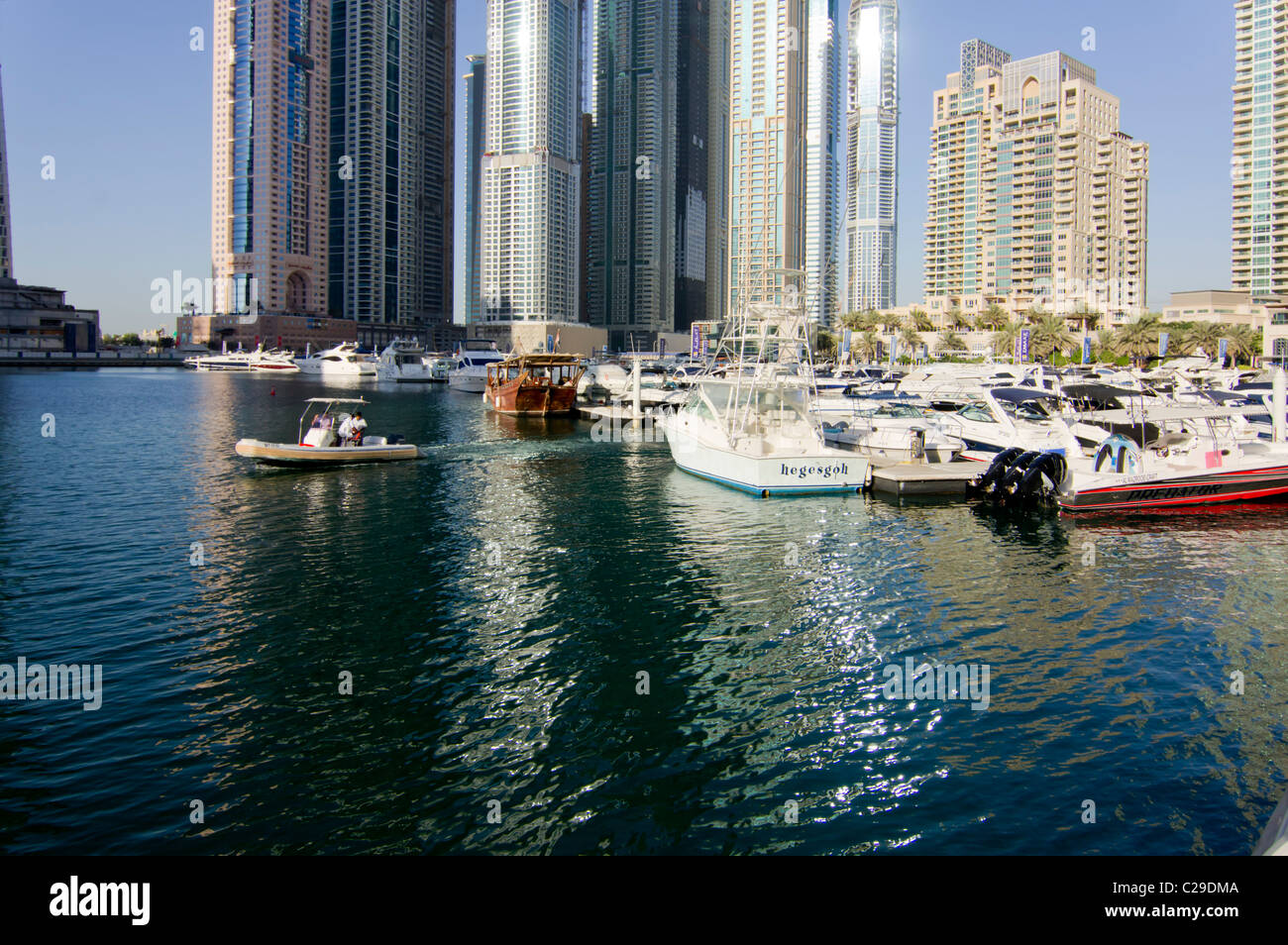 Naher Osten, Vereinigte Arabische Emirate, Vereinigte Arabische Emirate, Dubai Marina Stockfoto