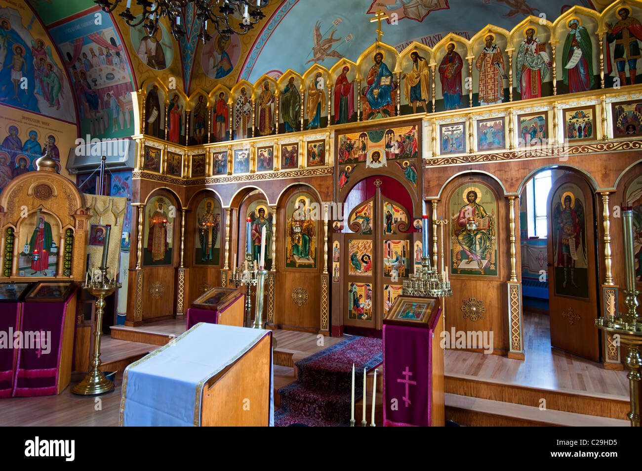 Typische russische orthodoxe Kirche Stockfoto