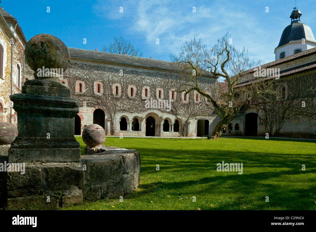 Abtei von L'Escaladieu, Bonnemazon, Hautes Pyrenäen, Frankreich Stockfoto