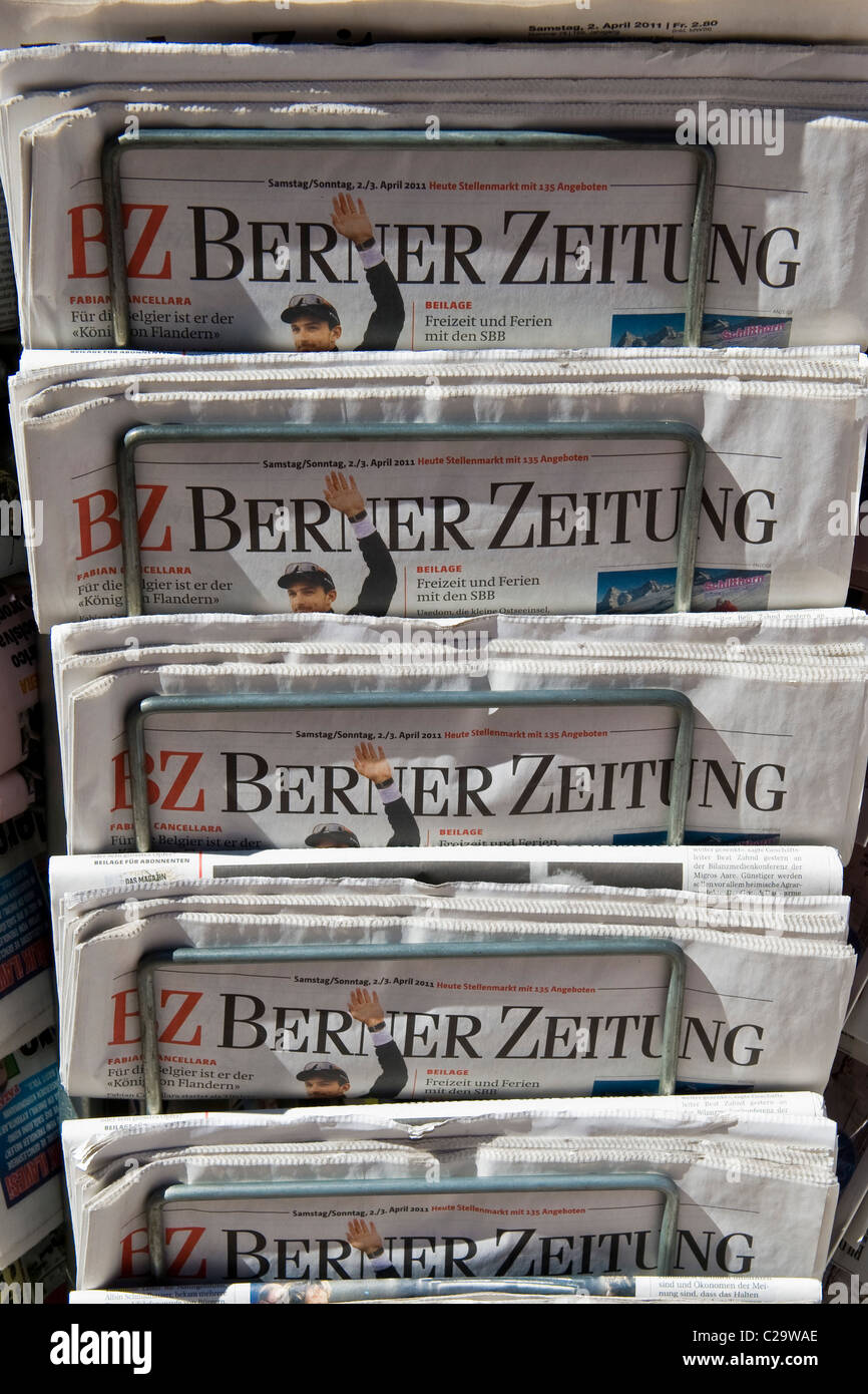 Zeitung, Schaffhausen, Schweiz Stockfoto