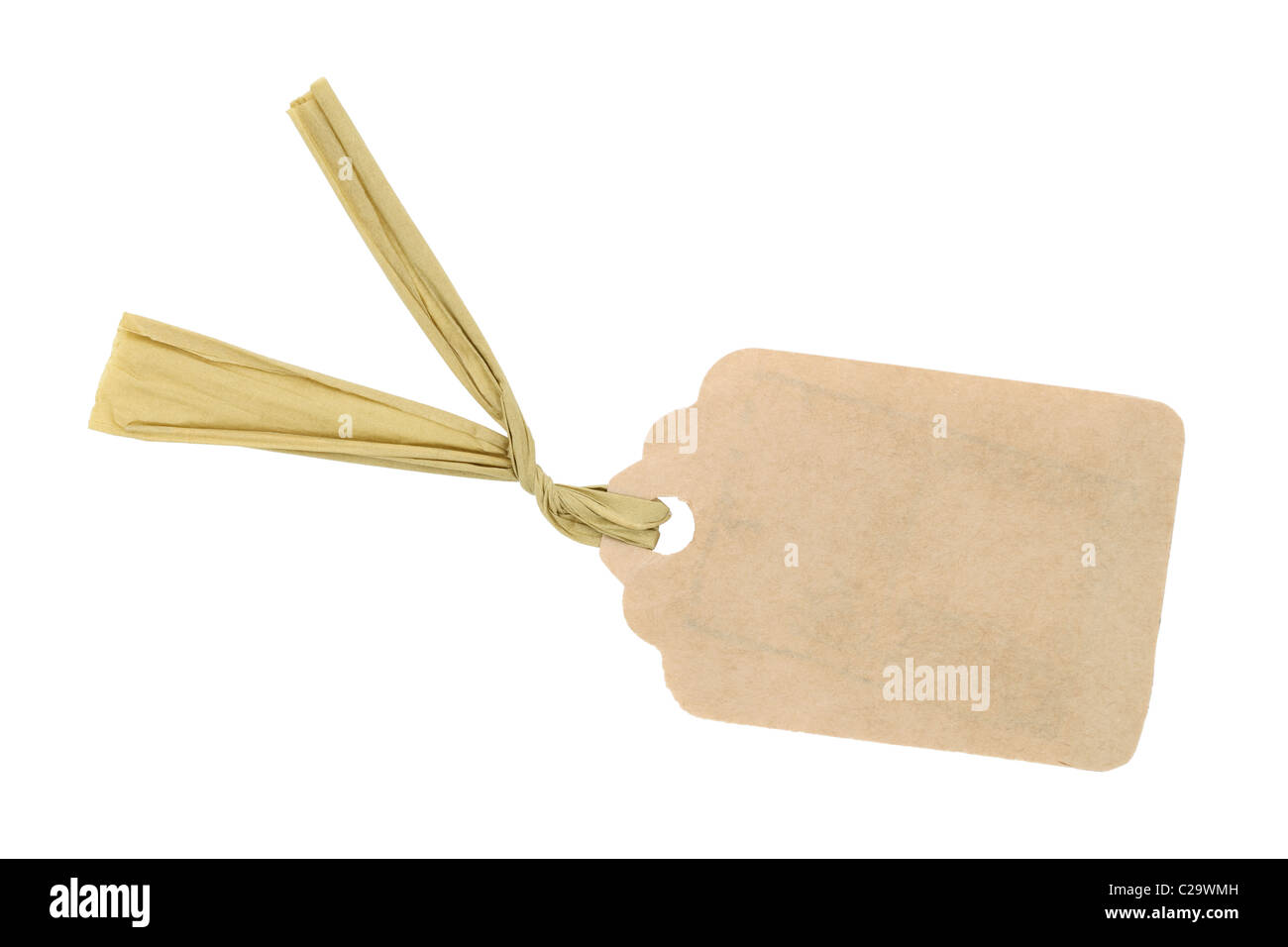 Leere Tag isoliert auf weißem Hintergrund Stockfoto