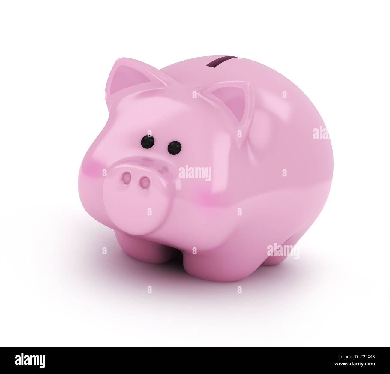 3D Abbildung einer Piggy Bank Stockfoto