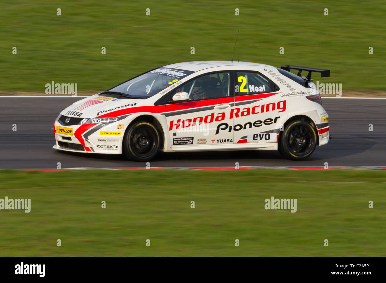 Matt Neal Honda Civic auf die 2011-erste Runde der British Touring Car Championship in Brands Hatch. Stockfoto