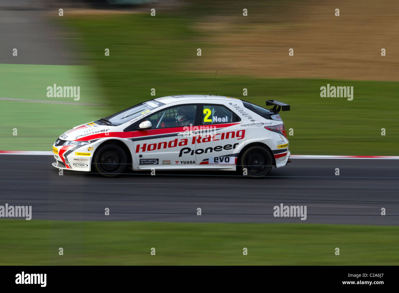 Matt Neal Honda Civic auf die 2011-erste Runde der British Touring Car Championship in Brands Hatch. Stockfoto