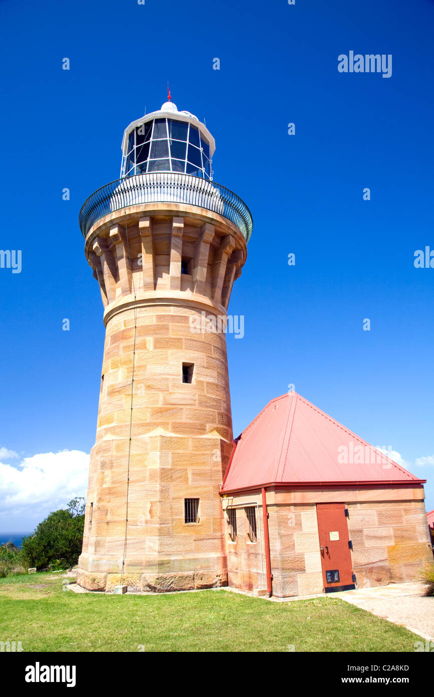 Barrenjoey Leuchtturm auf der Landzunge Barrenjoey am Palm Beach in Sydney, NSW, Australien Stockfoto