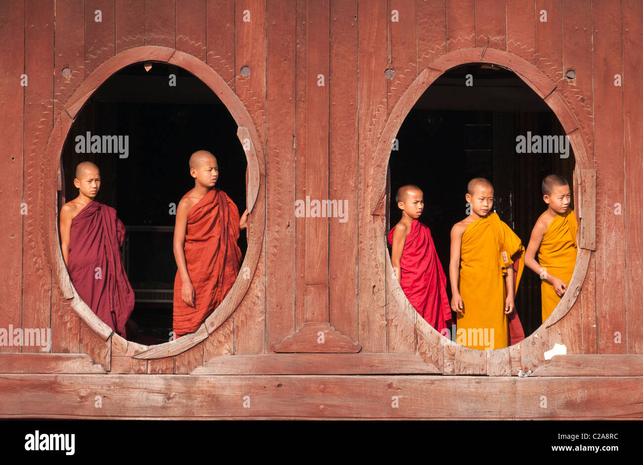 Shwe Yaughwe hölzernen Kloster. Nyaungshwe. In der Nähe von Inle-See. Stockfoto