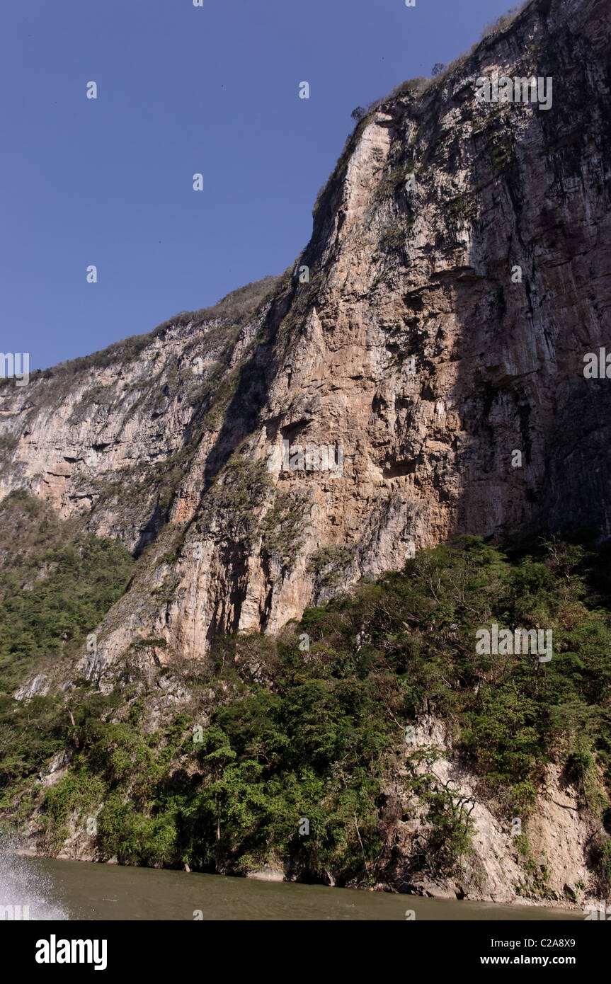 Sumidero Canyon Wände Stockfoto