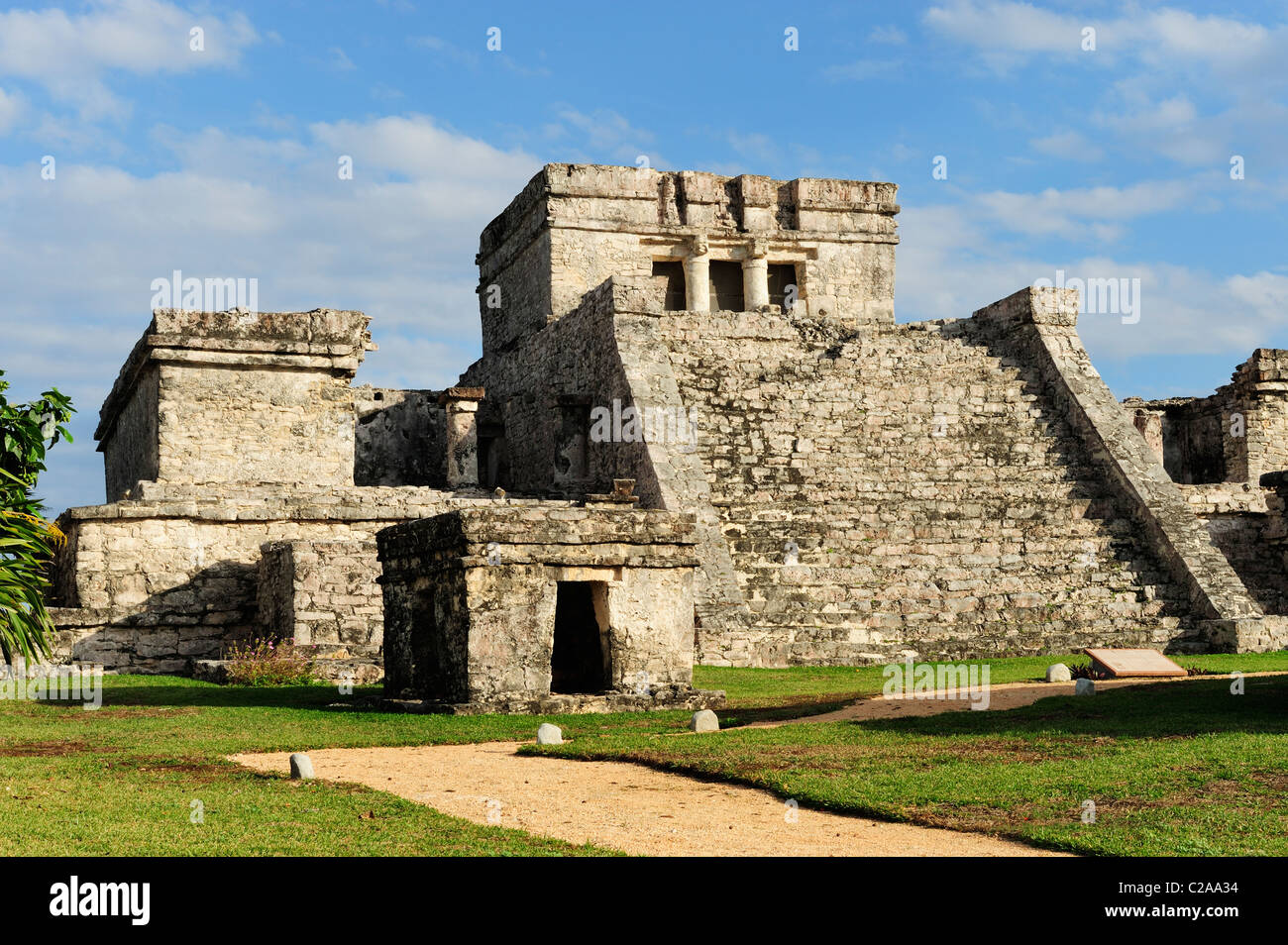 El Castillo (Schloss) in Tulum, Quintana Roo, Mexiko Stockfoto