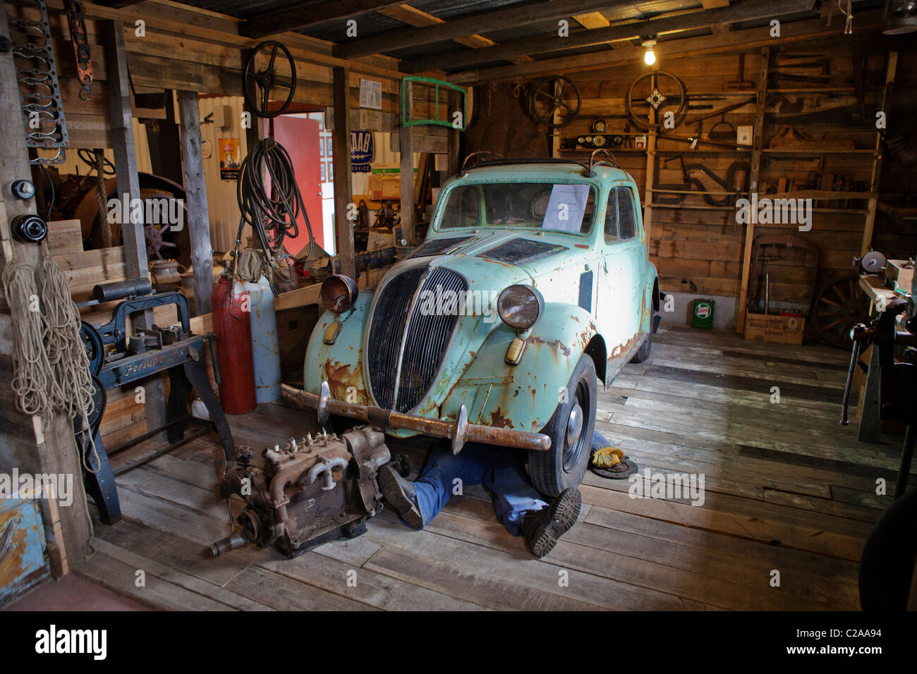 Ysatafell-Auto-Museum, Nordisland Stockfoto