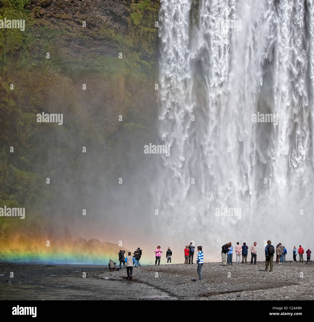Skogafoss Wasserfälle, Island Stockfoto