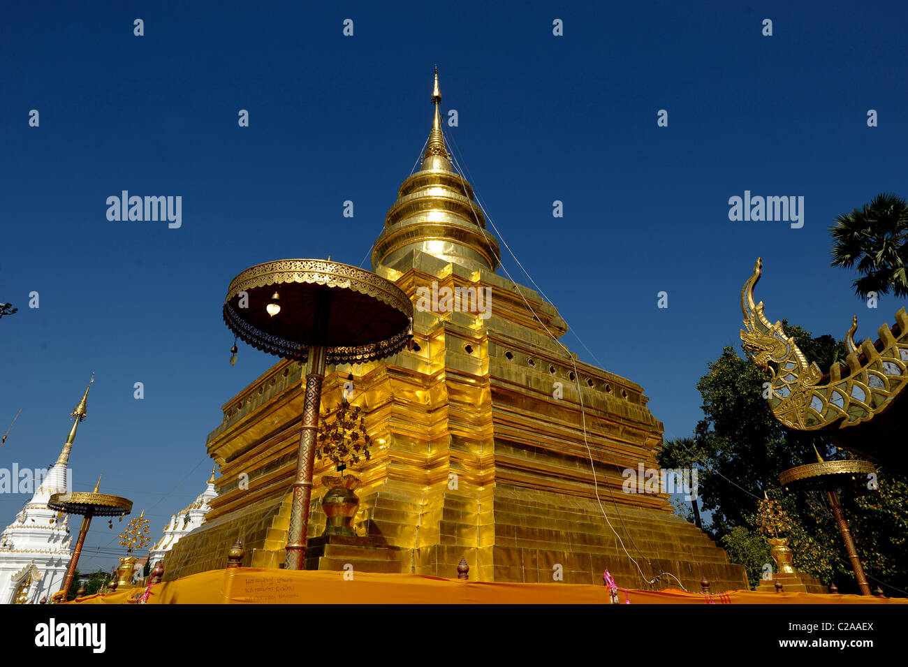 Pagode am Wat Phra, dass Doi Jom Thong, Chom Thong District, Provinz Chiang Mai, thailand Stockfoto