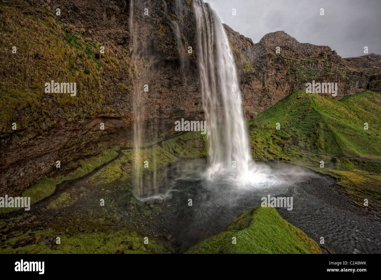 Seljalandsfoss Wasserfälle, Island Stockfoto