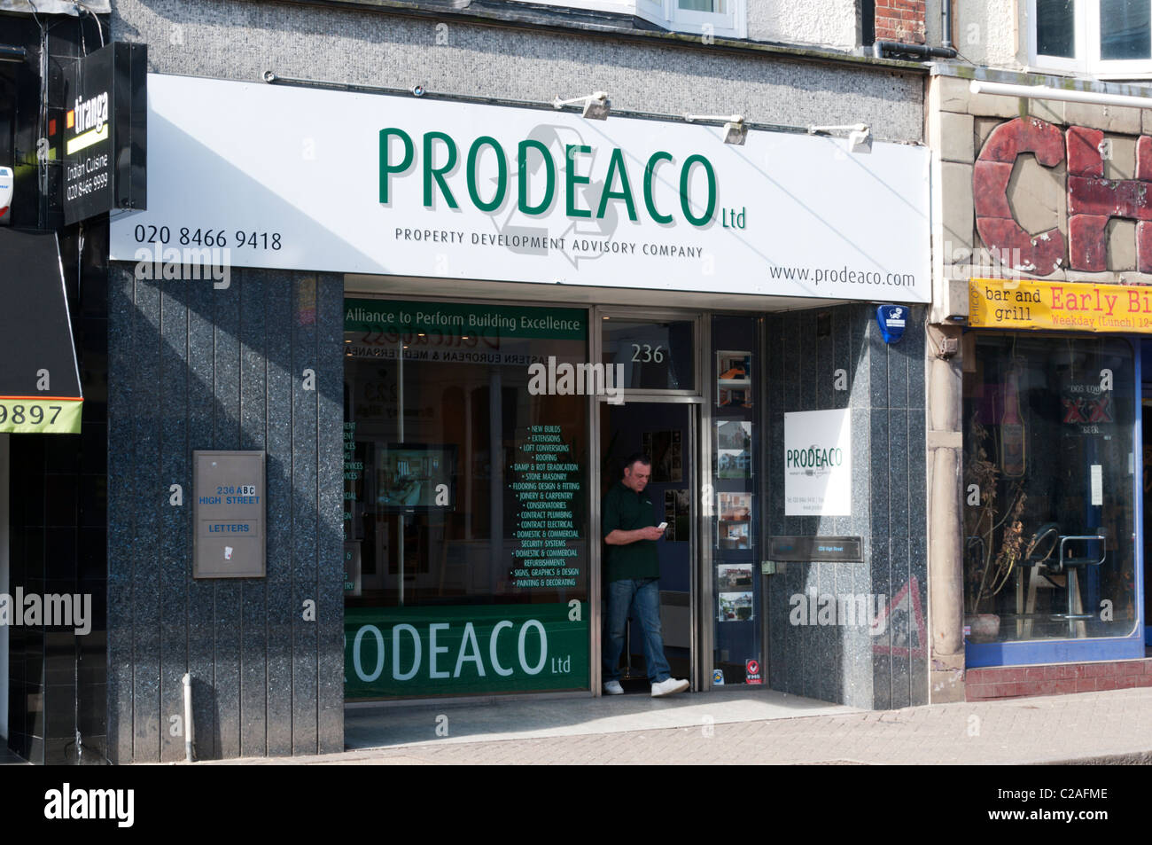 PRODEACO Eigenschaft Beratungsstelle in Bromley, Südlondon. Stockfoto