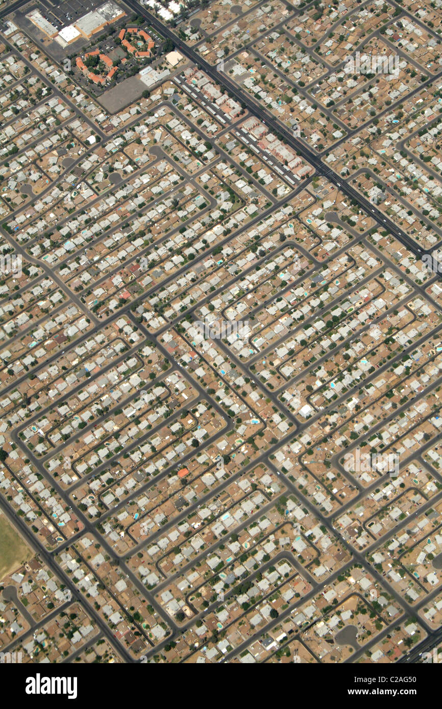 Aerial Wohn Zersiedelung westlich von Phoenix Arizona Stockfoto