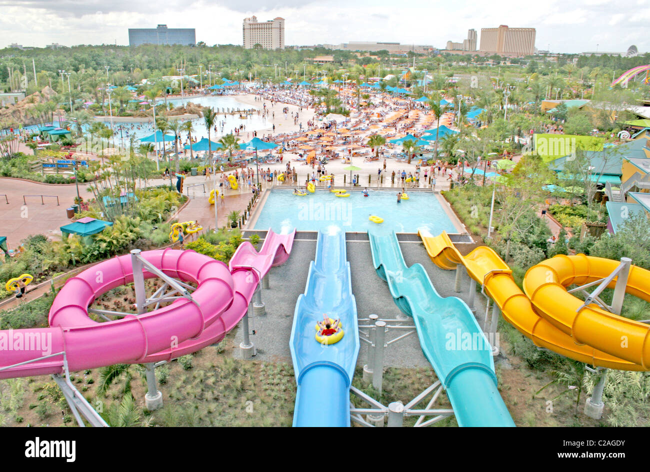 Menschen Bei Aquatica Wasser Park Orlando Florida Stockfotografie Alamy