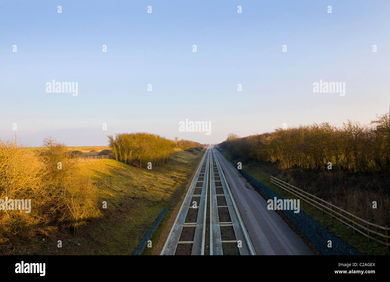 Cambridge geführte Schienenverteiler Stockfoto