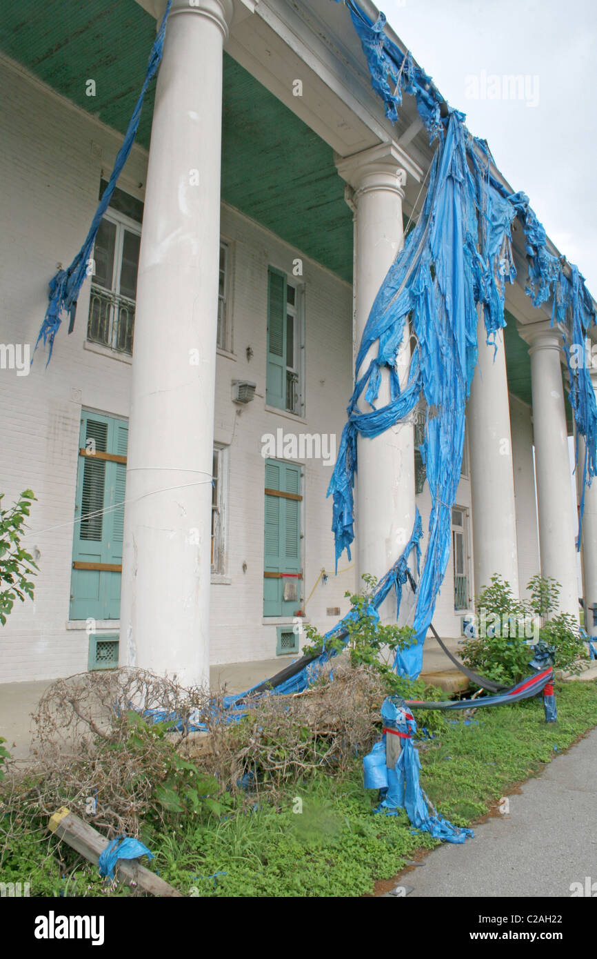 Hurrikan Katrina beschädigt Gebäude verlassenen New Orleans Louisiana Stockfoto