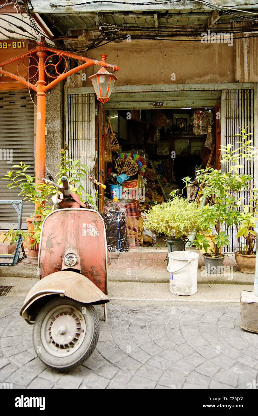 Alte Vespa Motorrad Stockfoto