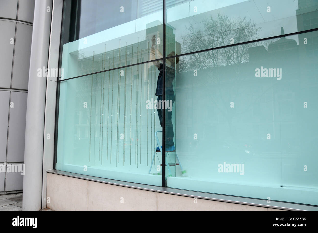 Wellcome Trust Euston Road Gallery Kunst Fenster Stockfoto