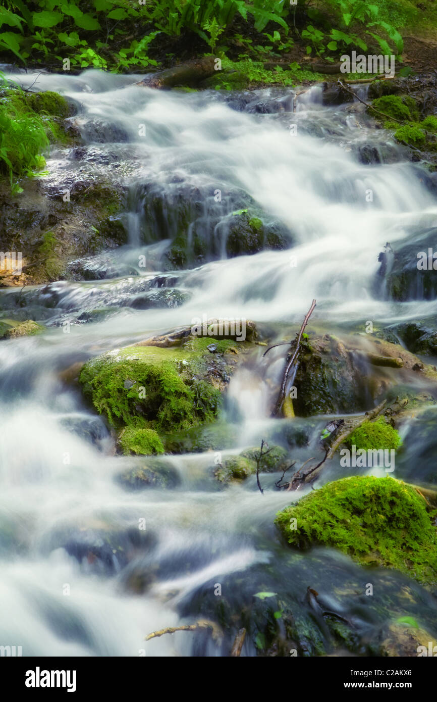 Wasserfall im Nationalpark Plitvicer Seen, UNESCO World Heritage Center. Stockfoto