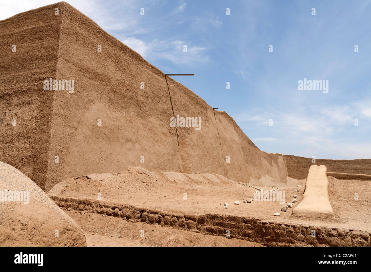 Chan Chan-Unesco Welterbe-Aufstellungsort, in der Nähe von Trujillo, Peru Stockfoto