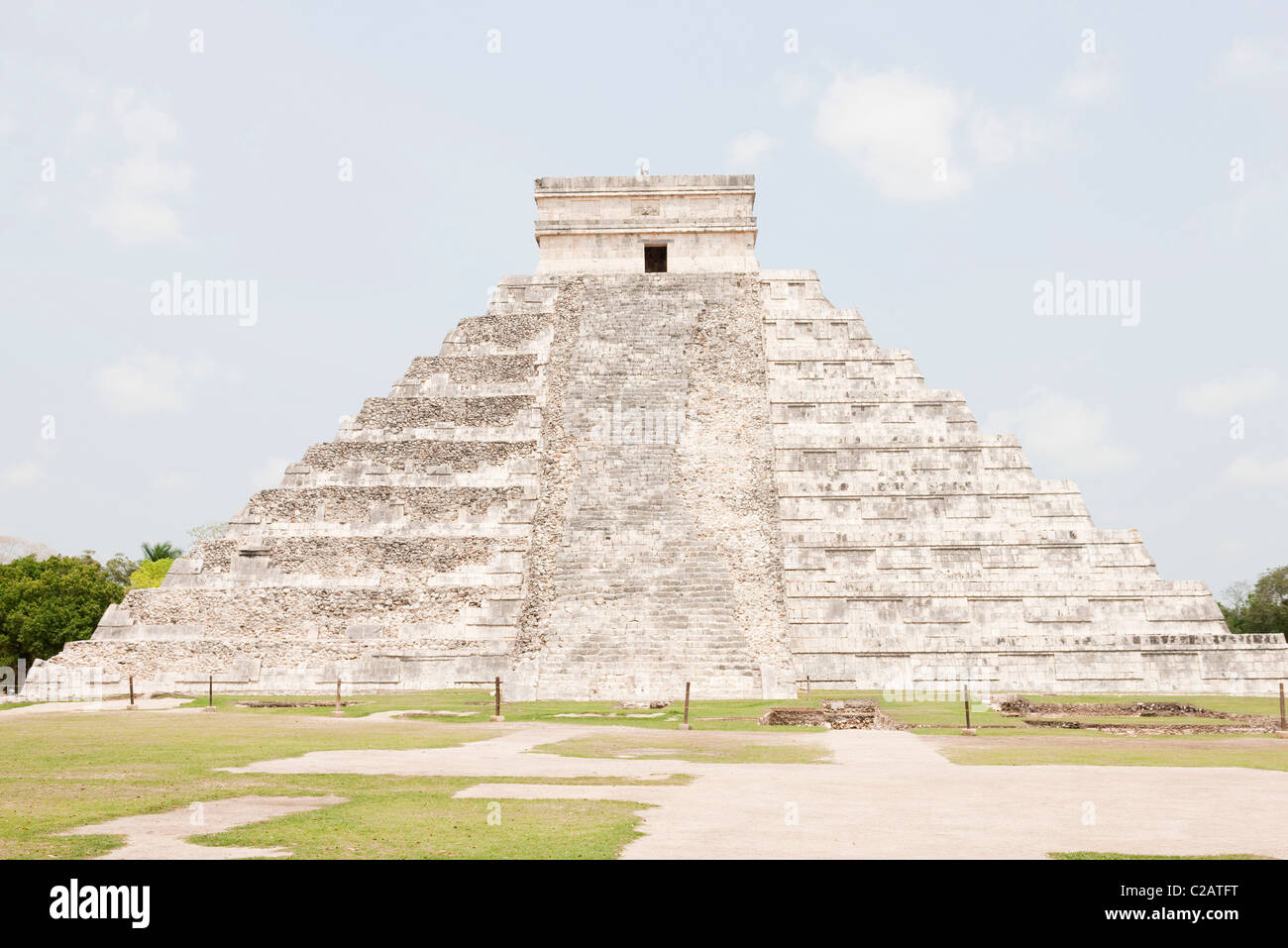 Mexiko, Yucatan-Zustand, Chichen Itza, die Pyramide des Kukulcan (El Castillo), Maya-Ruinen Stockfoto