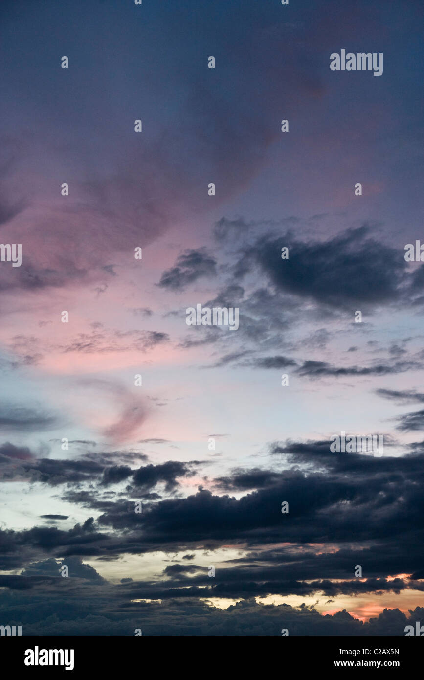 Pastellfarbenen Himmel bei Sonnenuntergang Stockfoto